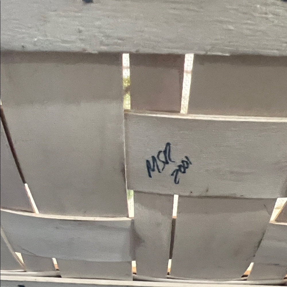 Longaberger basket with liner, plastic, and handles - Picture 6 of 8